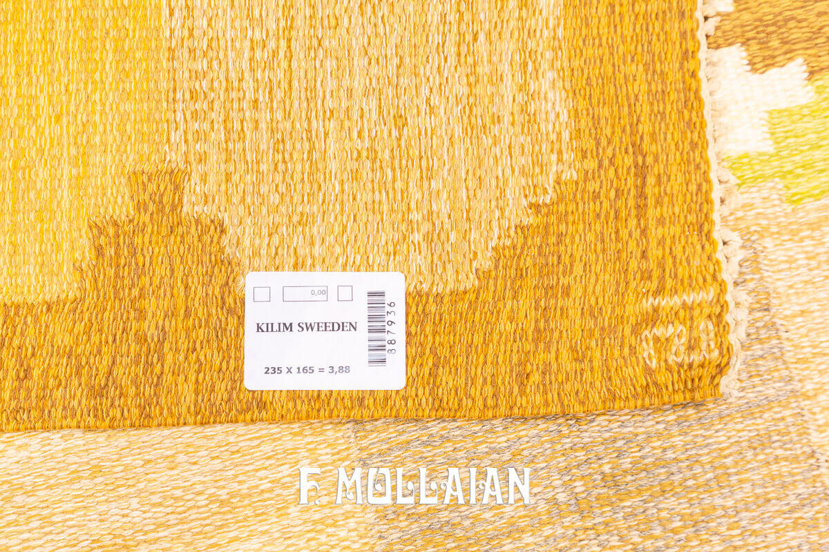Tappeto Svedese Firmato “I S” Rollakan kilim n°:887936